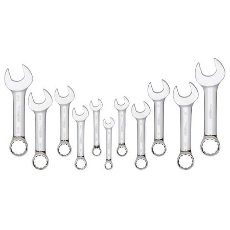 PLATINUM Platinum PLT-99505 SAE Stubby Full Polished Combination Wrench Set - 11 Piece PLT-99505